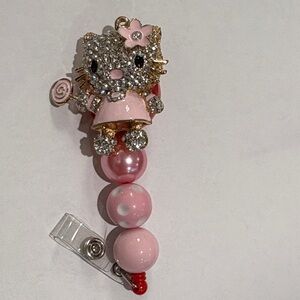 Pink Glittery Character Badge Reel